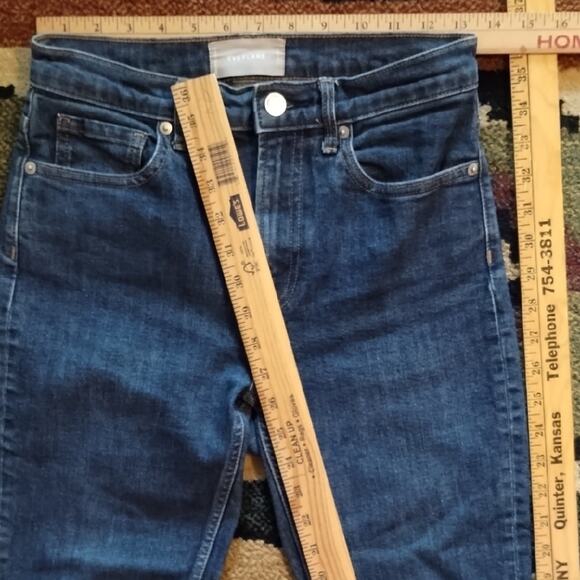 Everlane High Rise Dark-wash Straight Leg Ankle Organic Cotton Denim Jeans 27R - Picture 7 of 13